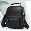 Bolsa Transversal Nova Masculina de Couro Genuíno para Esportes ao Ar Livre e Lazer Pequena Bolsa de Ombro Bolsa de Ombro Multifuncional Bolsa para Celular para Homens