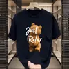 ¡Guau! Camiseta Casual de Verano para Jóvenes, Versátil, Simple, Holgada, Manga Corta, Estilo Americano, Estampada, Moderna