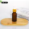 Frasco de Vidro Marrom à Prova de Luz para Óleo Essencial, Frasco Cosmético, Frasco Vazio, Frasco com Conta-gotas de Ponta de Borracha Fosca, Frasco de Amostra Portátil