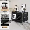 Gabinete Pequeño de Almacenamiento de Eje Ligero Estilo Retro Francés de Pie para Sala de Estar, Lado de Mesa de Comedor, Almacenamiento Integrado de Múltiples Capas Montado en Pared
