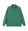Sudadera con cuello alto y media cremallera, holgada, casual y cómoda, ropa de grupo del mismo estilo para hombres y mujeres, camisa cultural con logo bordado imprimible