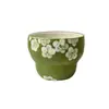 Calabaza de té con flores silvestres de primavera pintada a mano para uso doméstico, Taza maestra de cerámica, Juego de té personal de una taza