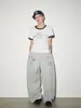Pantalones anchos con estampado de letras retro americano para mujer en otoño e invierno, diseño holgado, pantalones largos casuales de baile jazz sueltos