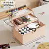 Caja de Herramientas para Estudiante de Arte Estudiante de Primaria Pintura Pintura China Escritorio Plástico Multifuncional Organizador de Pigmentos Caja