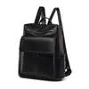 Funda Flip de Cuero Aceitado y Encerado Retro Bolso de Doble Hombro para Hombres y Mujeres Gran Capacidad Cuero de Alta Calidad Mochila para Computadora para Viajes Escolares Mochila Escolar para Estudiantes
