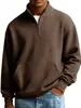 Sudadera de manga larga de color sólido pesado nueva, con cuello alto, europea y americana transfronteriza, para hombre, simple, a la moda, casual, deportiva, versátil, ropa para hombre