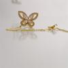 Clip para la oreja con borla de mariposa sin agujeros en la oreja para mujer, estilo Mori combinable, línea de oreja súper de hadas, aretes de nicho de lujo ligero de alta gama