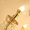 Accesorios de boda Araña de cristal con electrochapado en oro de hierro forjado para techo Pabellón de ceremonia Accesorios para salón de bodas Lámpara de cristal