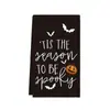 Amazon transfronterizo temu venta caliente Feliz Halloween Halloween HEY boo calabaza blanco y negro paño de cocina