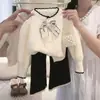 5 Chaqueta Suéter para Niños, Estilo Pequeña Fragancia, Conjunto de Dos Piezas de Moda, Nueva Colección Otoño 2025, Atuendo Dulce y Lindo para Niñas