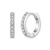Aretes con un toque de lujo ligero y de alta gama, aretes de moissanita de plata de ley S925, joyería retro de plata dopamina, aretes de plata pura de lujo ligero
