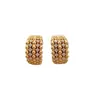 Brincos de Bola em Forma de C com Zircônia Versáteis de Moda Europeia e Americana Exclusivos de Alta Qualidade Leve Luxo Design de Alta Qualidade Brincos para Mulheres