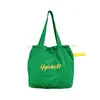 Bolsa Nova de Verão com Cordão de Nylon, Bolsa Tote Estilo Preguiçoso, Bolsa de Ombro Feminina para o Trabalho, Bolsa de Lona de Grande Capacidade
