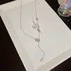 Diseño de nicho no se decolora collar de acero de titanio joyería para mujer lujo ligero alta gama moda temperamento Joker cadena para clavícula venta al por mayor
