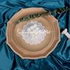 Ins Bandeja de jóias de madeira vintage Embrião grosso Bandeja de armazenamento doméstico antigo Fundo de decoração Ornamentos Adereços fotográficos