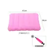 Almohada inflable de PVC con flocado, cómoda para viajes, camping, trenes, aviones, cintura y espalda, de cuero.