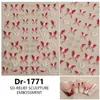 Redanco5D Em relevo Ins Popular Adesivos para Nail Art Prata Quebrado Gelatina Vermelha Borboleta Estéreo Adesivos de Unha Dr1771
