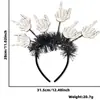 Diadema Divertida de Dibujos Animados para Halloween Accesorios para el Cabello Decoraciones para Fiesta Temática del Festival de Fantasmas Diadema de Murciélago Araña Hebilla para la Cabeza