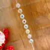 Pulsera de Zafiro de Color Natural Plata S925 Diamante Completo Lujo Accesible para Mujer Gema Bebé de Color Joyería de Mano Impecable y de Buena Calidad