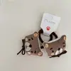 Par de elásticos de cabelo infantis de animalzinho fofo, elástico, corda de cabelo