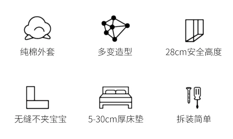 床围栏婴儿防摔床护栏床边上软包儿童挡板幼儿宝宝防掉床防护通用