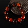 Pulsera de cuentas de ámbar imitación jade cera de abeja pulsera imitación ágata roja hailiu Park puesto de lugar escénico joyería pequeña