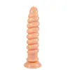 Tapón anal de espiral 5-7cm grande, mediano y pequeño látigo anal camarada masculino gay dispositivo de masturbación de la corte trasera dilatador anal tira anal de PVC suave