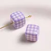 Estilo Ins Japonés Cuadrado Acrílico Impreso Cuadros Perforados Cuentas DIY Cadena de Teléfono Móvil Llavero Colgante Accesorios