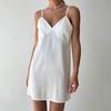 2025 Verano Transfronterizo Europeo y Americano Pijama de Seda y Plumas de Dos Piezas Holgado Camisón con Tirantes Ropa de Casa para Mujer