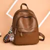 Mochila para Comércio Transfronteiriço para Mulheres, Estilo Coreano, Grande Capacidade, Mochila de Couro Macio, Pode ser Etiquetada em Nome do Comprador, Envio Direto da Fábrica