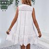 Vestido blanco de vacaciones de moda transfronteriza para mujeres europeas y americanas de verano 2024 de Amazon Independent Station Foreign Trade