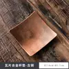 Porta-copos estilo japonês liga metálica porta-copos de chá, almofada redonda criativa isolante de calor, porta-copos de imitação de cobre, tapete de chá kung fu vintage para cerimônia do chá