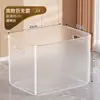 Caja de almacenamiento transparente para uso doméstico, caja de almacenamiento de juguetes y snacks, organizador de plástico para ropa de armario, cesta de almacenamiento, caja de almacenamiento