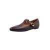 Zapatos Mary Jane de Cuero de Oveja Texturizado con Botón Dorado Pequeño Estilo JK para Chicas Otoño 2024 Suela Plana Punta Redonda Completamente de Cuero para Mujer