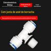 Purificador de Água 6044 Conexão Positiva Tê em T com Anel de Vedação 2 Pontos Rosca Positiva Para 2 Cabeças 2 Pontos com Anel de Silicone