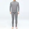 Conjunto de roupa íntima térmica dupla face com autocalefação e temperatura constante, conjunto de roupa íntima térmica de outono e inverno para homens