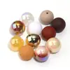Contas Redondas de 16mm Cor Colorida Galvanizada UV Contas Redondas de Acrílico Acessórios para Joias DIY Contas Soltas Acessórios para Pulseiras Joias Contas Redondas Contas