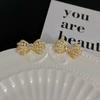 Pendientes de Moda Estilo Coreano para Mujer, Pendientes Largos Versátiles de Perlas con Lazo, Estilo Japonés y Coreano, Elegantes y Frescos con Pedrería