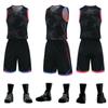 Uniforme de equipo de entrenamiento de competición al por mayor de velocidad, impresión de camiseta de baloncesto estadounidense, uniforme de baloncesto con número de impresión, traje para estudiantes universitarios de verano masculinos