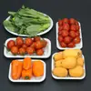 Bandeja Descartável para Alimentos Frescos Caixa de Embalagem para Frutas de Supermercado Caixa Retangular de Plástico para Levar Comida Caixa para Conservar Legumes Frescos
