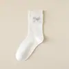 Acessórios de Verão e Primavera Estilo Ballet Japonês Meias Fofas Laço Doces Meias de Cano Médio Menina Jk Finas Versáteis