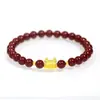 Pulsera de cinnabario de dumpling al vapor Yilong Pulsera del año del dragón año de nacimiento mujer 2024 cuentas de la suerte para pareja protección corporal regalo para hombre entrega