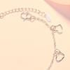 Pulsera de moda pulsera de corazón de amor Europa y Estados Unidos pulsera de tobillo de una sola capa forma de corazón mini flor de durazno suministro de fabricantes de Taobao al por mayor