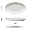 Plato para pescado plato casero para pescado al vapor 2022 nuevo plato de cerámica de alta calidad estilo japonés lujo ligero plato ovalado vajilla