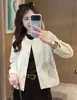 Chaqueta Acolchada de Cuello Redondo de Diseñador para Mujer 2026 Otoño Invierno Nuevas Llegadas Petite Casual Gruesa Chaqueta de Béisbol Elegante Cárdigan