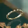 Anel Lost Galaxy All-Over Banhado a Ouro 18K Prata Esterlina 925 com Zircônia Diamantada Estrela Incrustada para Mulheres Estilo Japonês Simples Acessível de Luxo Extremamente Fino