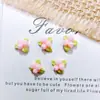 Acessórios populares para unhas com flores de mirtilo fresco, três florzinhas de dopamina fofas, unhas usáveis, presilhas de cabelo, acessórios de resina
