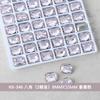 K9 unhas fundo afiado diamante rosa rosa amor torto coração diamante gordura quadrado octogonal strass unhas jóias 2 Pack