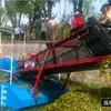 Barco pesquero de jacinto de agua semiautomático barco limpiador de cacahuetes cortacésped pequeño