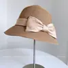 Sombrero de Pescador con Lazo de Malla Francés para Mujer, Nuevo de Verano, Sombrero de Paja con Protección Solar para Vacaciones, Sombrilla Versátil Informal, Sombrero Tipo Cubeta